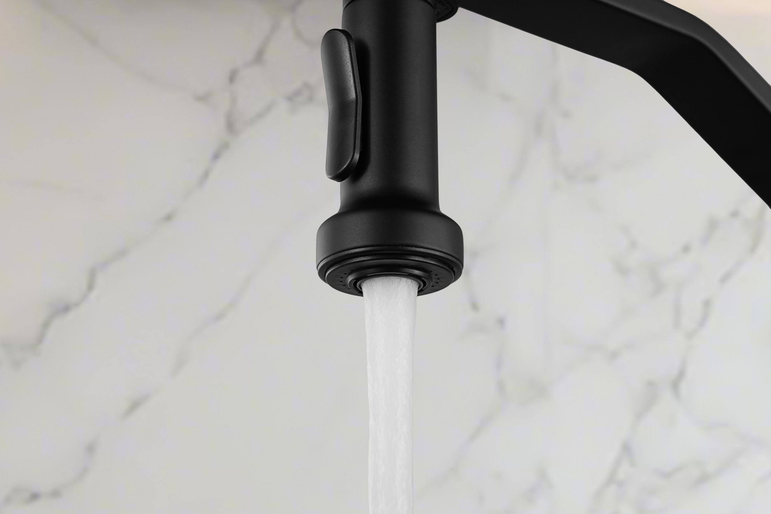 Veneto Matte Black Kitchen Mixer Tap, view 4