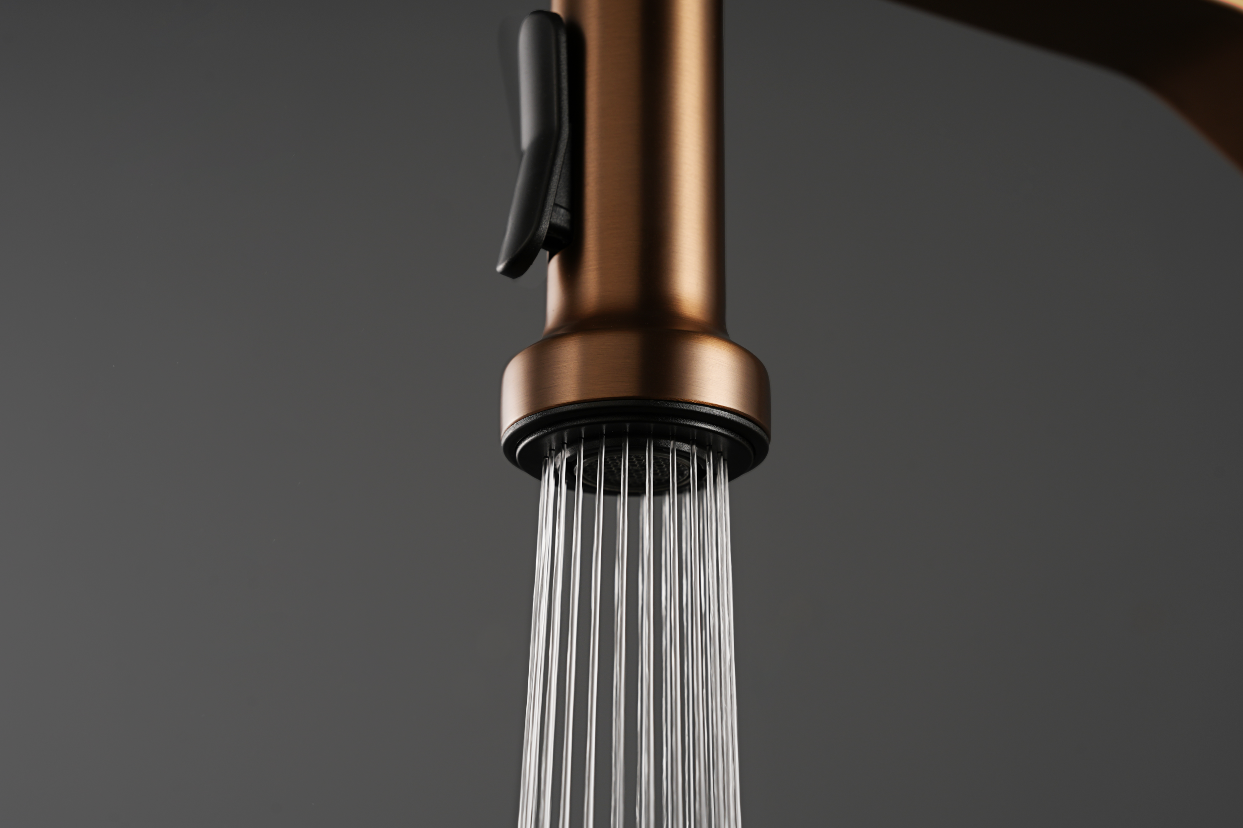 Veneto Brushed Rose Gold Kitchen Mixer Tap, view 3