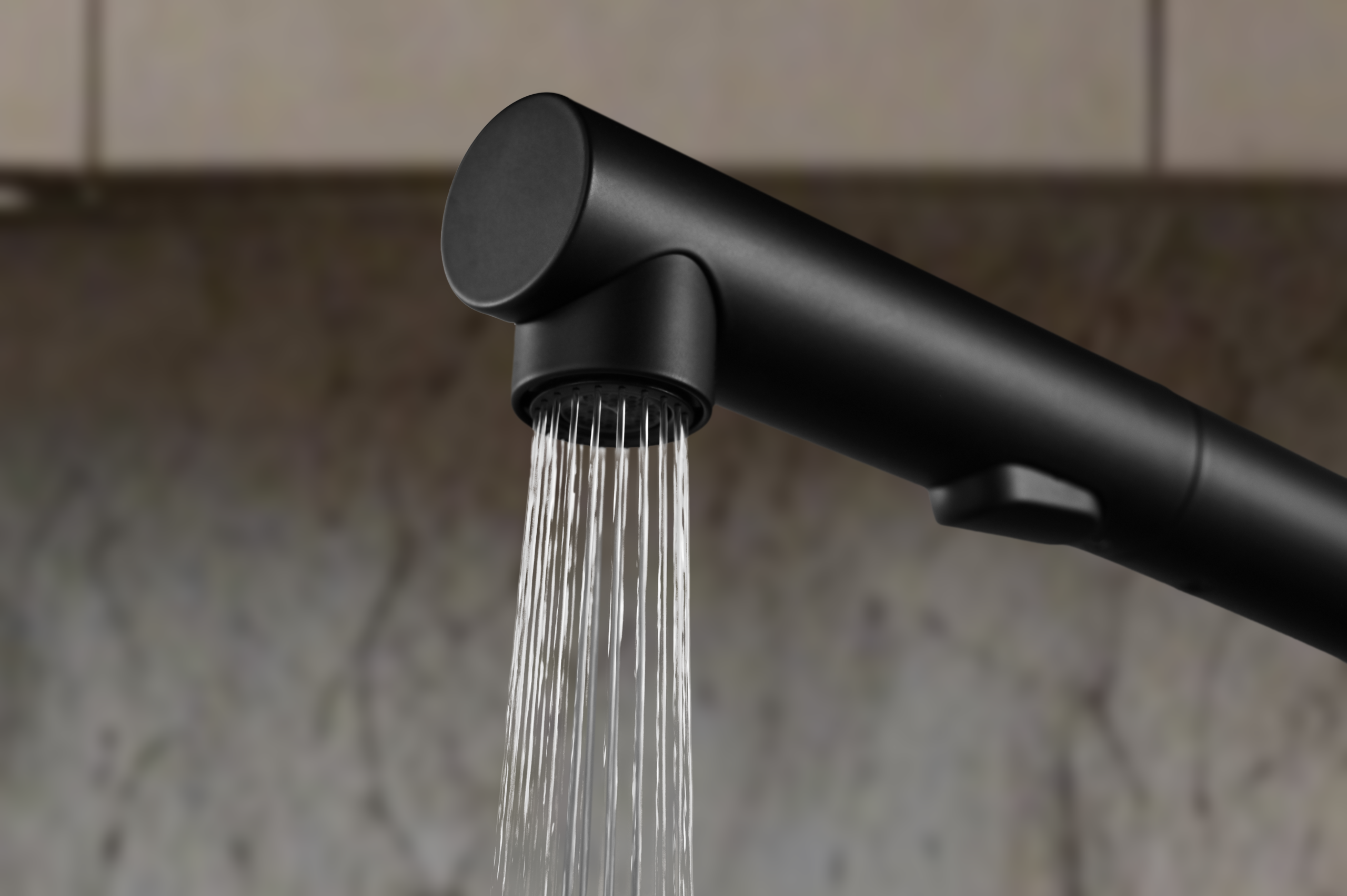 Oporto Matte Black Kitchen Mixer Tap, view 3