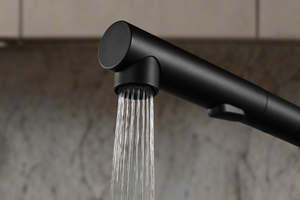 Oporto Matte Black Kitchen Mixer Tap, view 3