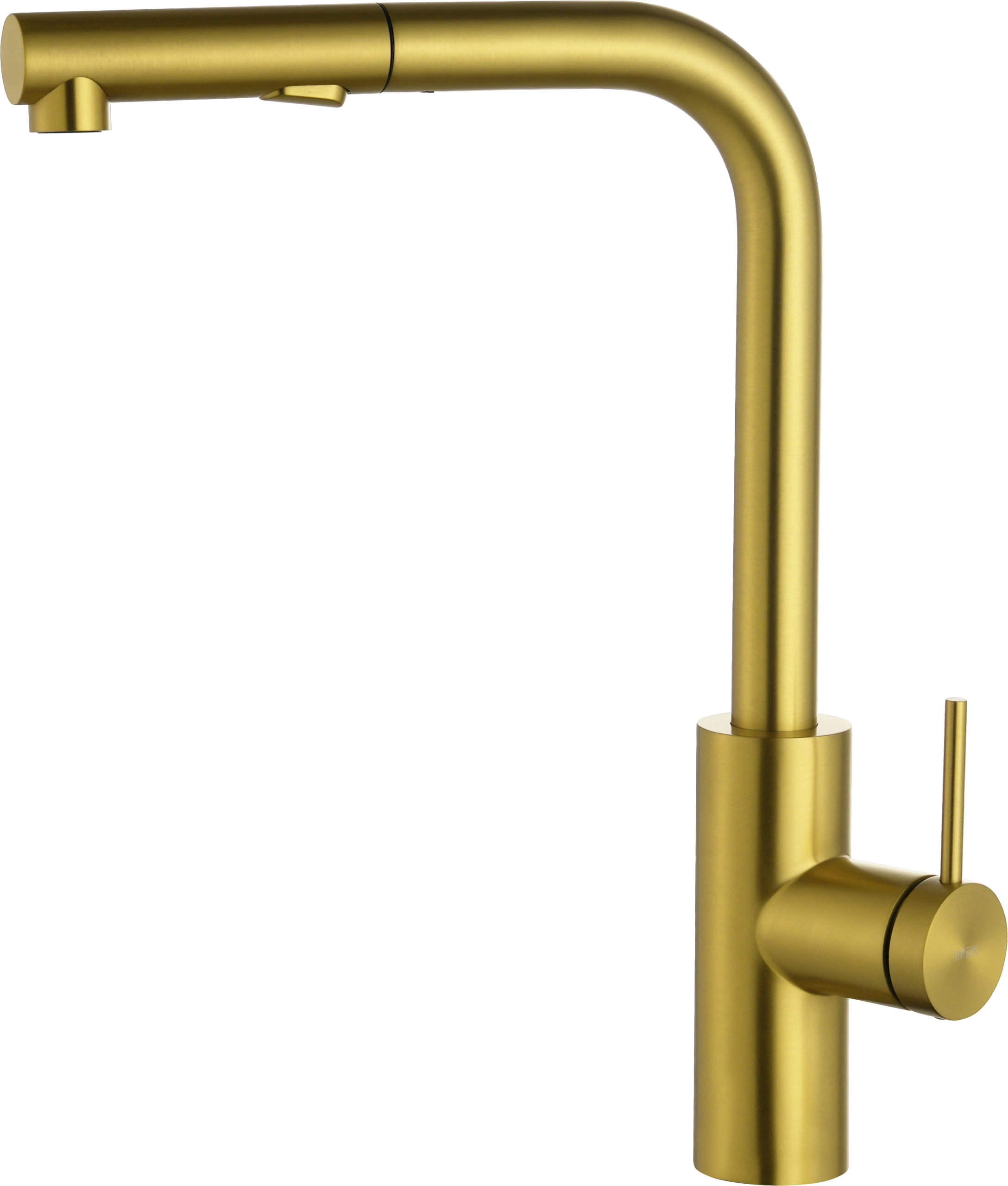 Oporto Brushed Gold Kitchen Mixer Tap, main product view