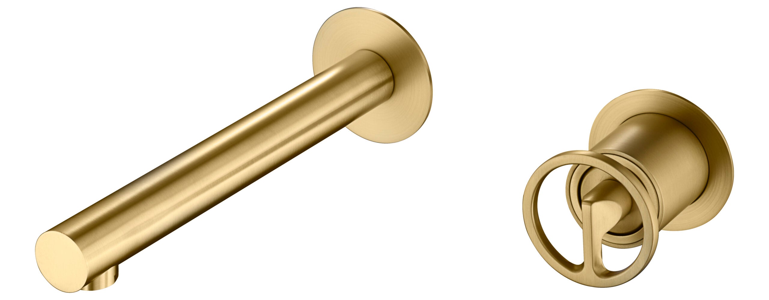 Brushed Gold Built-In Basin Mixer Faucet, view 7