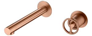 Brushed Rose Gold Single Handle Basin Faucet Built-In, view 6