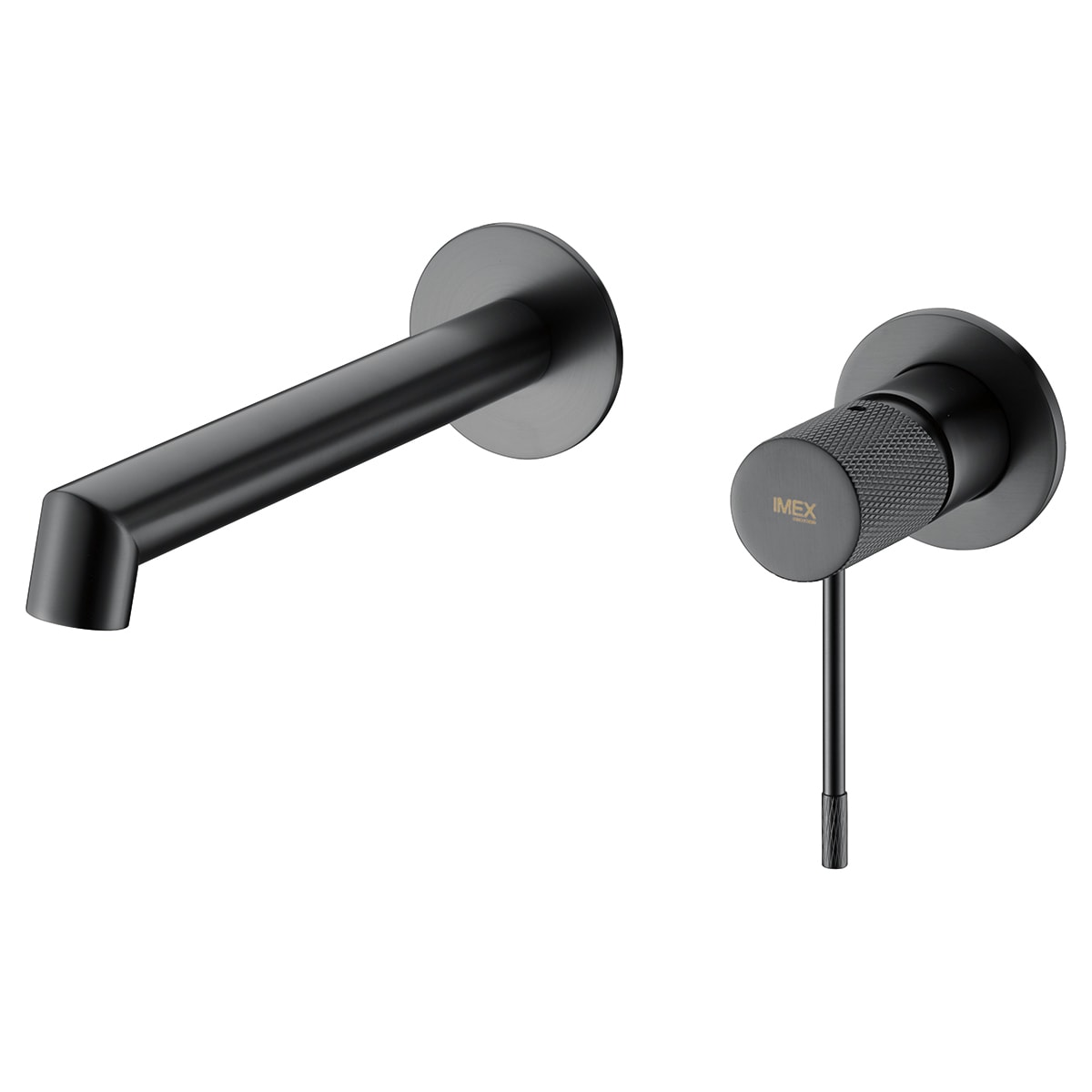 Monomando Lavabo Línea Empotrado Negro Gum Metal