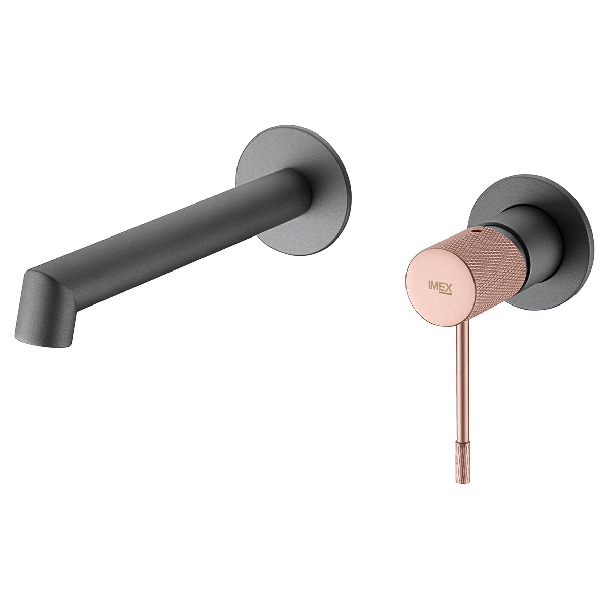 Champagne Gray Recessed Sink Mixer Single Lever Faucet, view 2