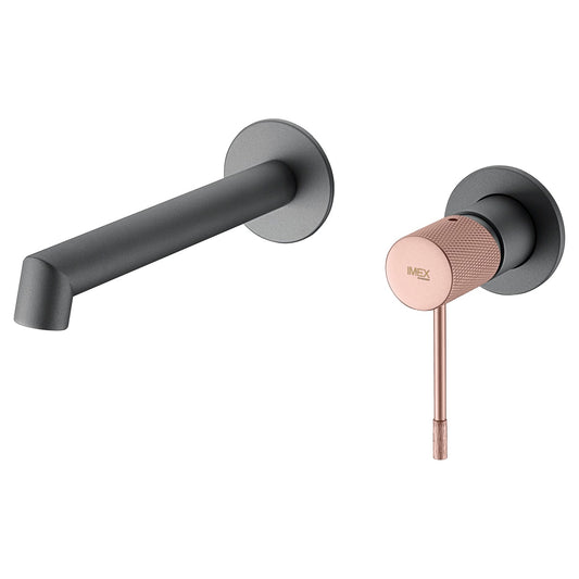 Monomando Lavabo Línea Empotrado Gris Champagne