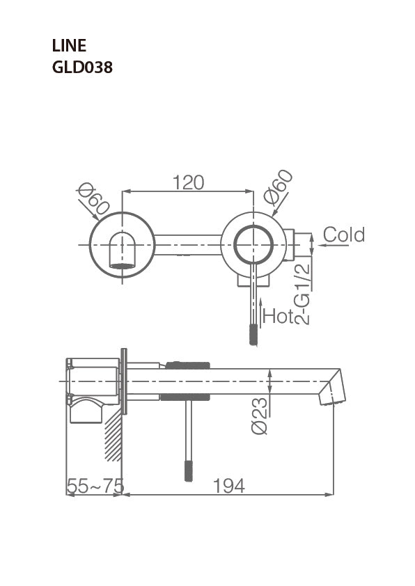 Black Gum Metal Built-in Bathroom Sink Mixer Faucet, view 4