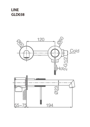 Brushed Rose Gold Built-in Basin Faucet Modern Single Lever, view 5