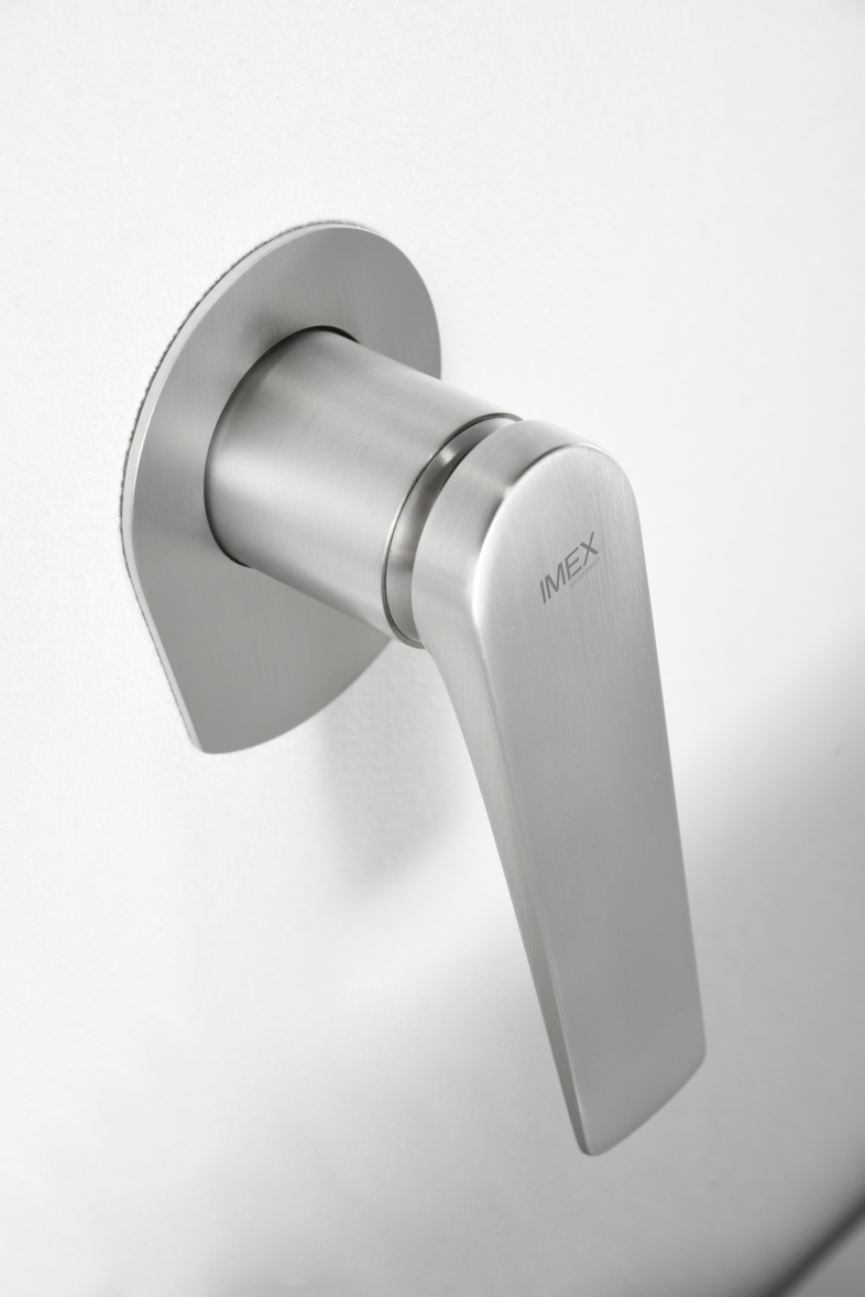 Delos Built-in Sink Mixer S316 Steel Chrome, handle detail