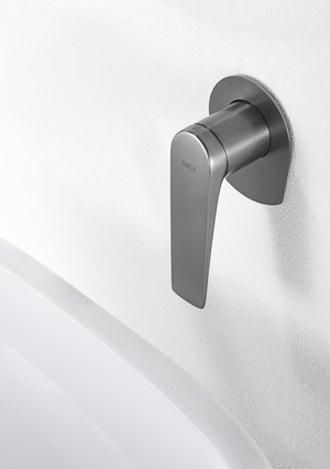 Black Gun Metal Single Handle Basin Faucet, handle detail