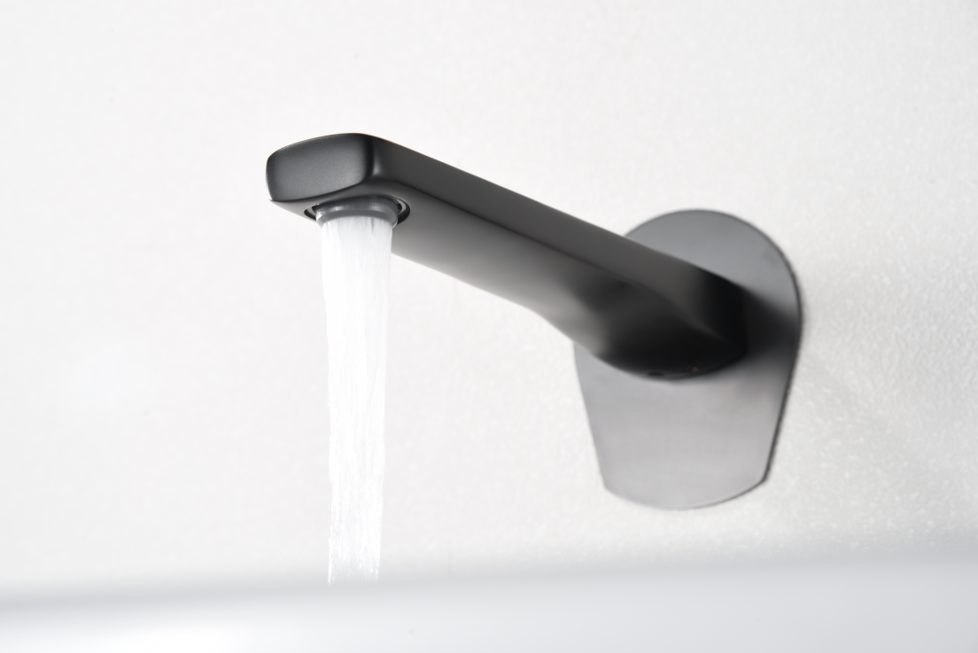 Matte Black Built-in Sink Mixer Faucet Modern Design, view 4