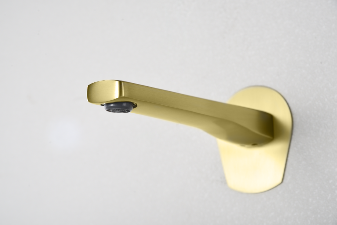 Brushed Gold Built-in Sink Mixer Faucet Modern Design, view 4