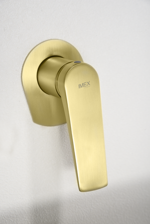 Brushed Gold Built-in Sink Mixer Faucet Modern Design, handle detail