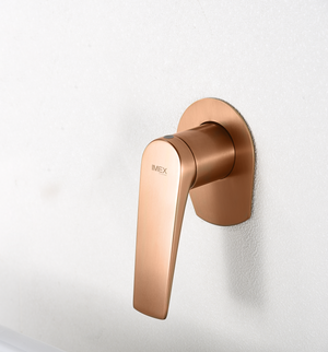 Brushed Rose Gold Single Lever Sink Mixer Faucet, handle detail