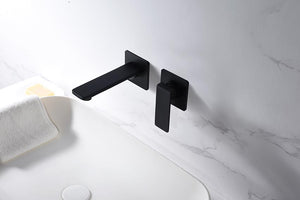 Matte Black Built-in Sink Mixer Faucet, in a bathroom setting