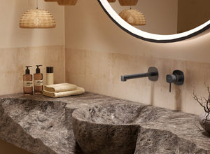 Firenze Chrome Concealed Single Lever Basin Mixer, in a bathroom setting