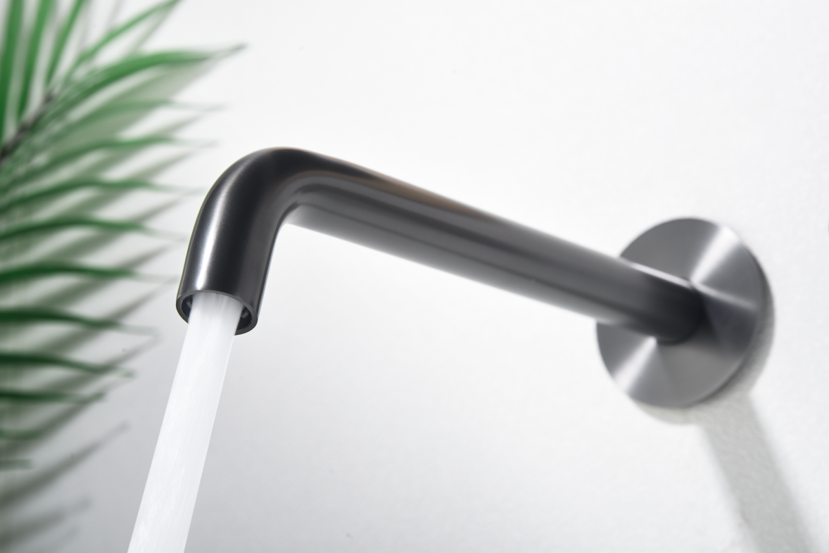 Genoa Gun Metal Basin Mixer Tap Single Lever, detail view