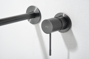 Genoa Gun Metal Basin Mixer Tap Single Lever, detail view