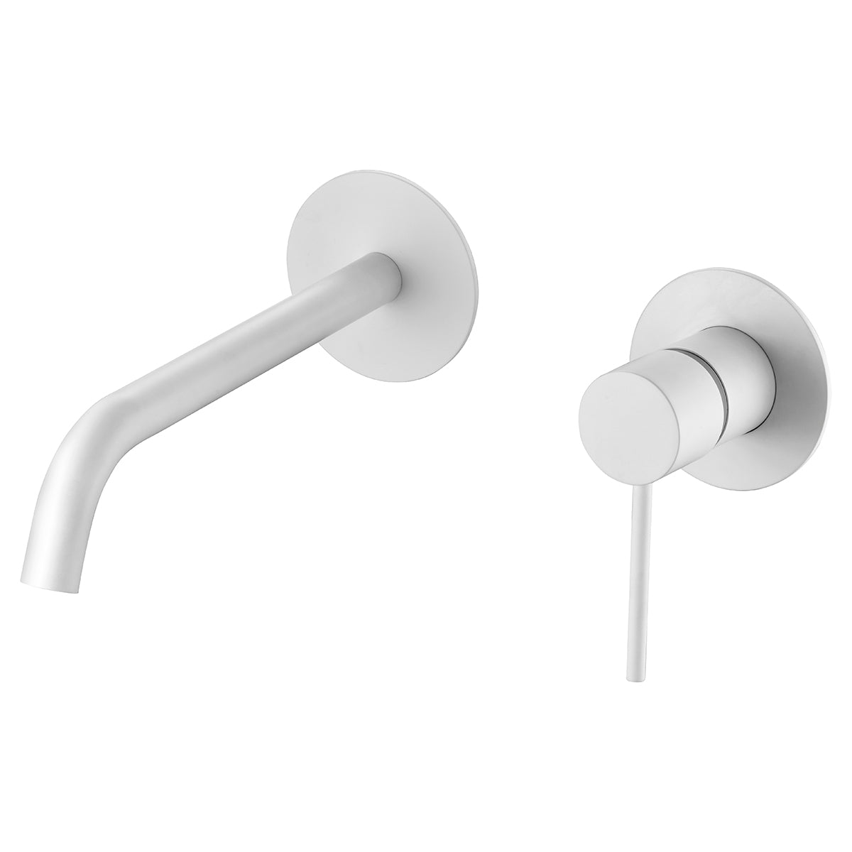 Matte White Built-in Sink Mixer Faucet, view 2