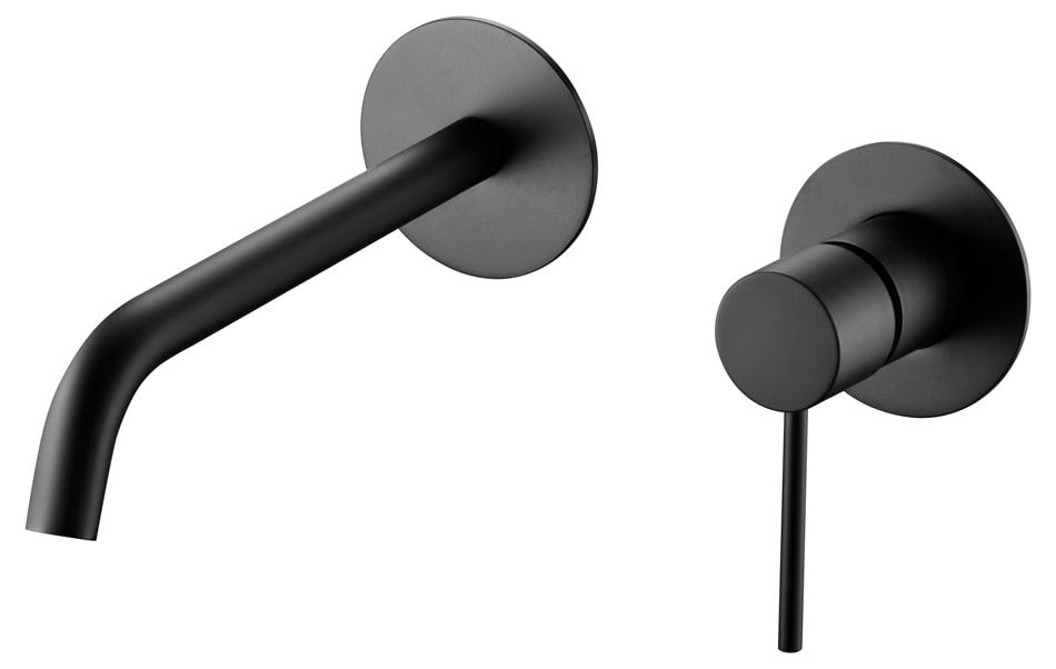 Matte Black Single Handle Sink Faucet Modern Design, view 2