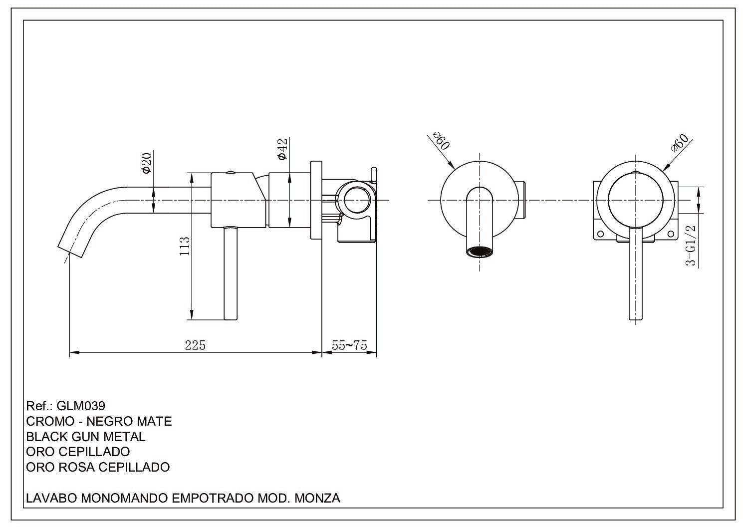 Chrome Single Lever Bathroom Sink Faucet Modern Minimalist, view 5