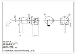 Chrome Single Lever Bathroom Sink Faucet Modern Minimalist, view 5