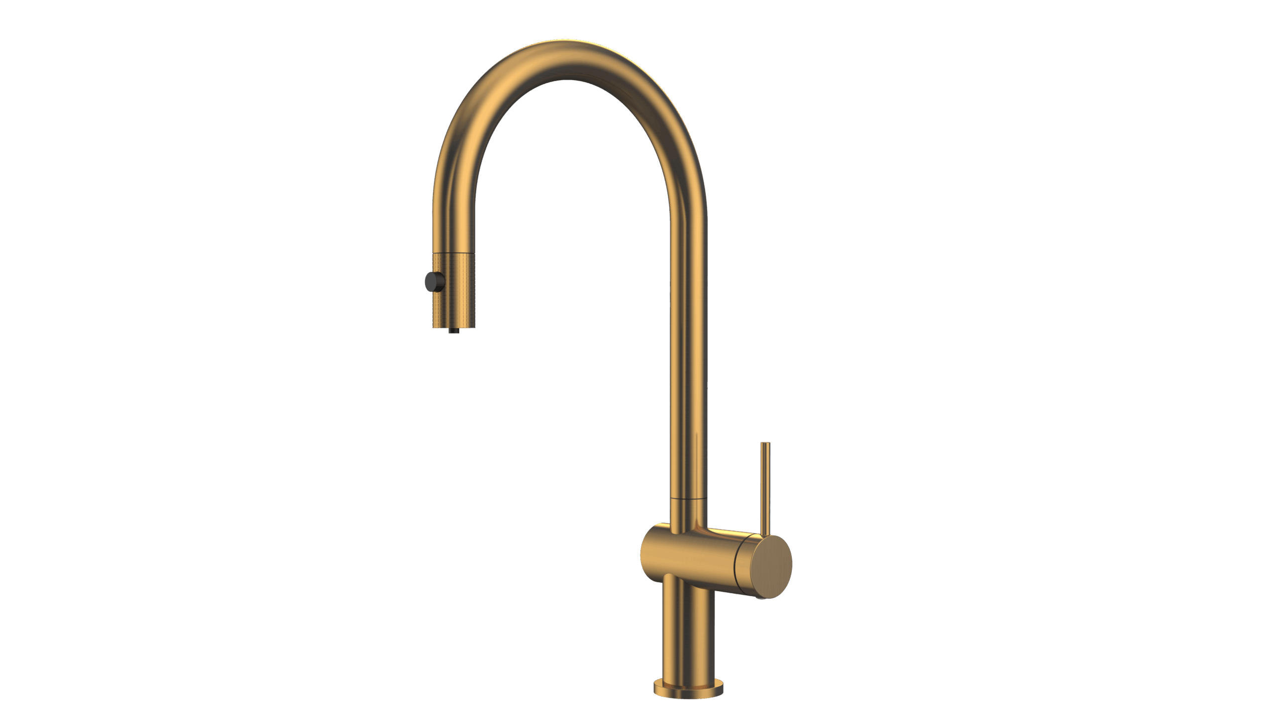 Lazio Brushed Gold Pull Out Kitchen Mixer with Reverse Osmosis Outlet, main product view