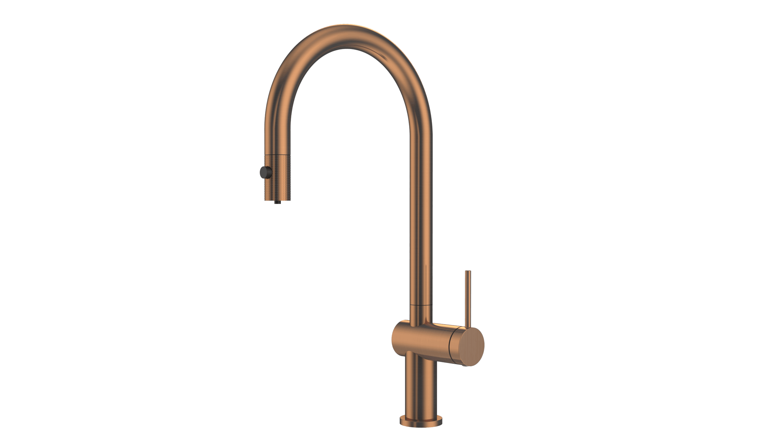 Brushed Rose Gold Pull Out Kitchen Mixer with Reverse Osmosis Outlet, main product view