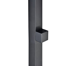 Alabama Matte Black Steel Pool Shower Tap in 316 Stainless Steel, view 5
