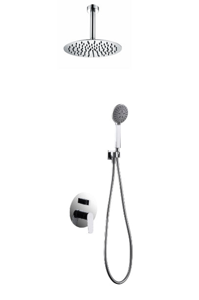 Chrome Single Handle Built-in Shower Set, view 4