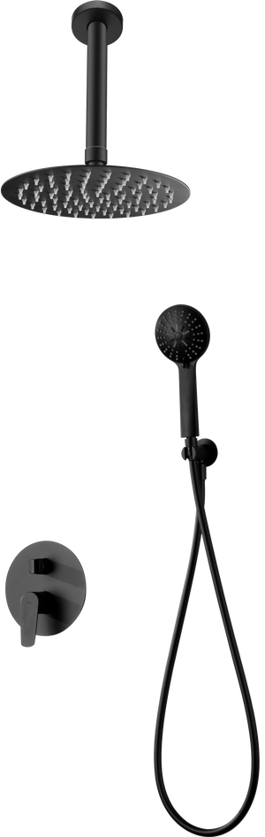 Matte Black Single-Lever Built-In Shower Set, view 2