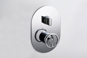 Olimpo Chrome Recessed Shower Set Single Handle, mixer detail