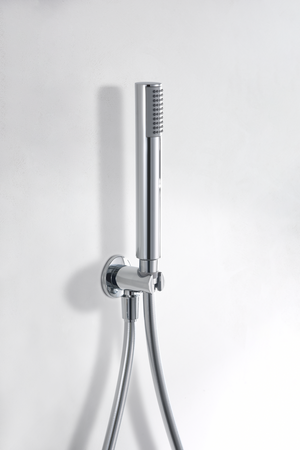 Olimpo Chrome Recessed Shower Set Single Handle, handle detail