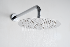 Olimpo Chrome Recessed Shower Set Single Handle, rain head detail