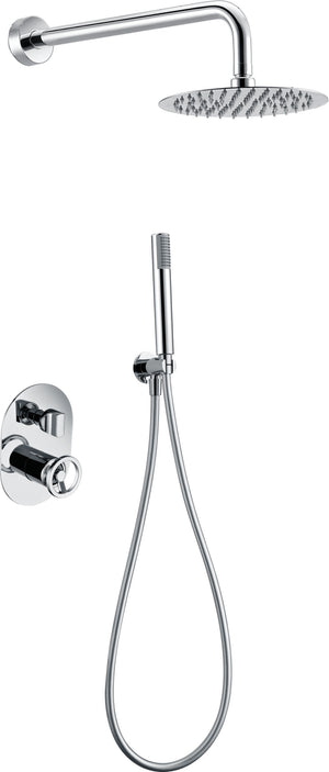 Olimpo Chrome Recessed Shower Set Single Handle, view 8