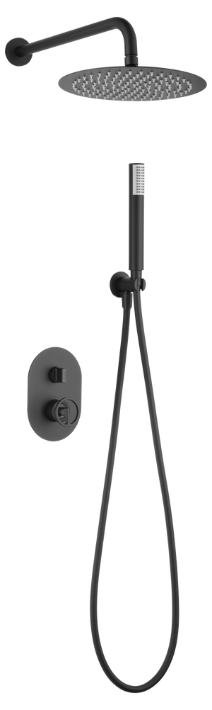 Matte Black Built-in Single-Lever Shower Set, view 7