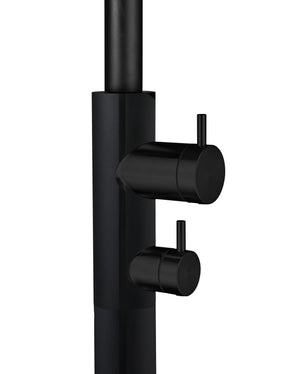 Dakota Matte Black Steel Pool Shower Tap in 316 Stainless Steel, view 4