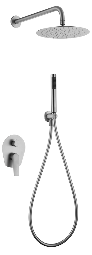 Recessed Single-Lever Shower Set Stainless Steel Modern Design, view 2