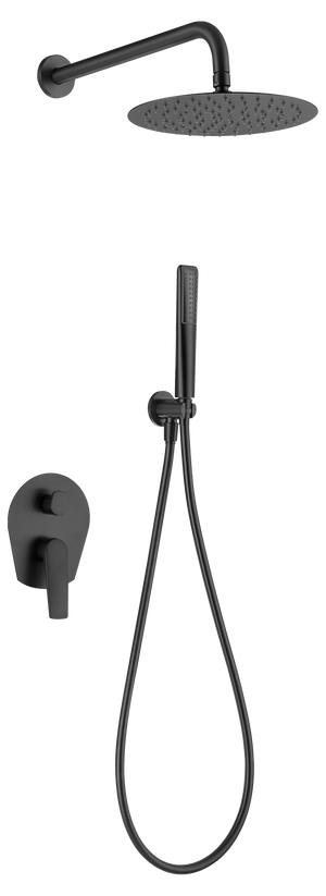 Matte Black Built-in Single-Lever Shower Set, view 2