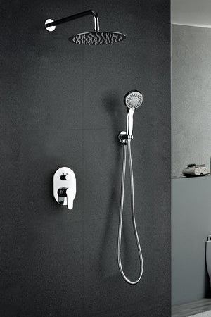 Chrome Single Lever Built-in Shower Set Modern Design, view 2