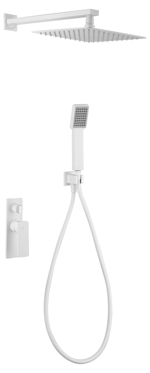Matte White Built-in Single-Lever Shower Set, view 2