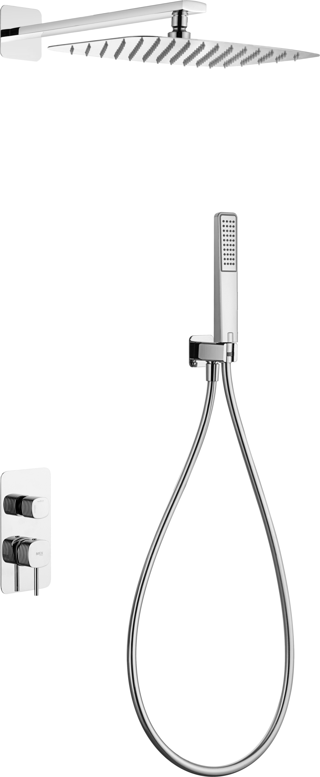 Firenze Chrome Concealed Single Lever Shower Set, main product view