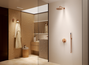 Génova Black Gun Metal Concealed Single Lever Shower Set, view 2