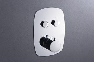 Thermostatic Chrome Shower Set Built-in Wall Mount, detail view