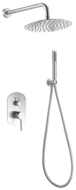 Conjunto De Ducha Empotrado Monomando Moscú Acero S.316