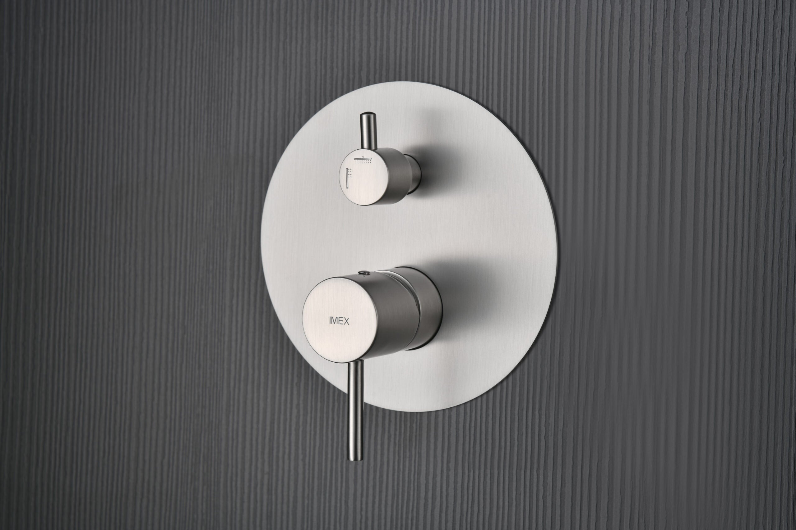 Brushed Nickel Built-in Single-Lever Shower Set, mixer detail