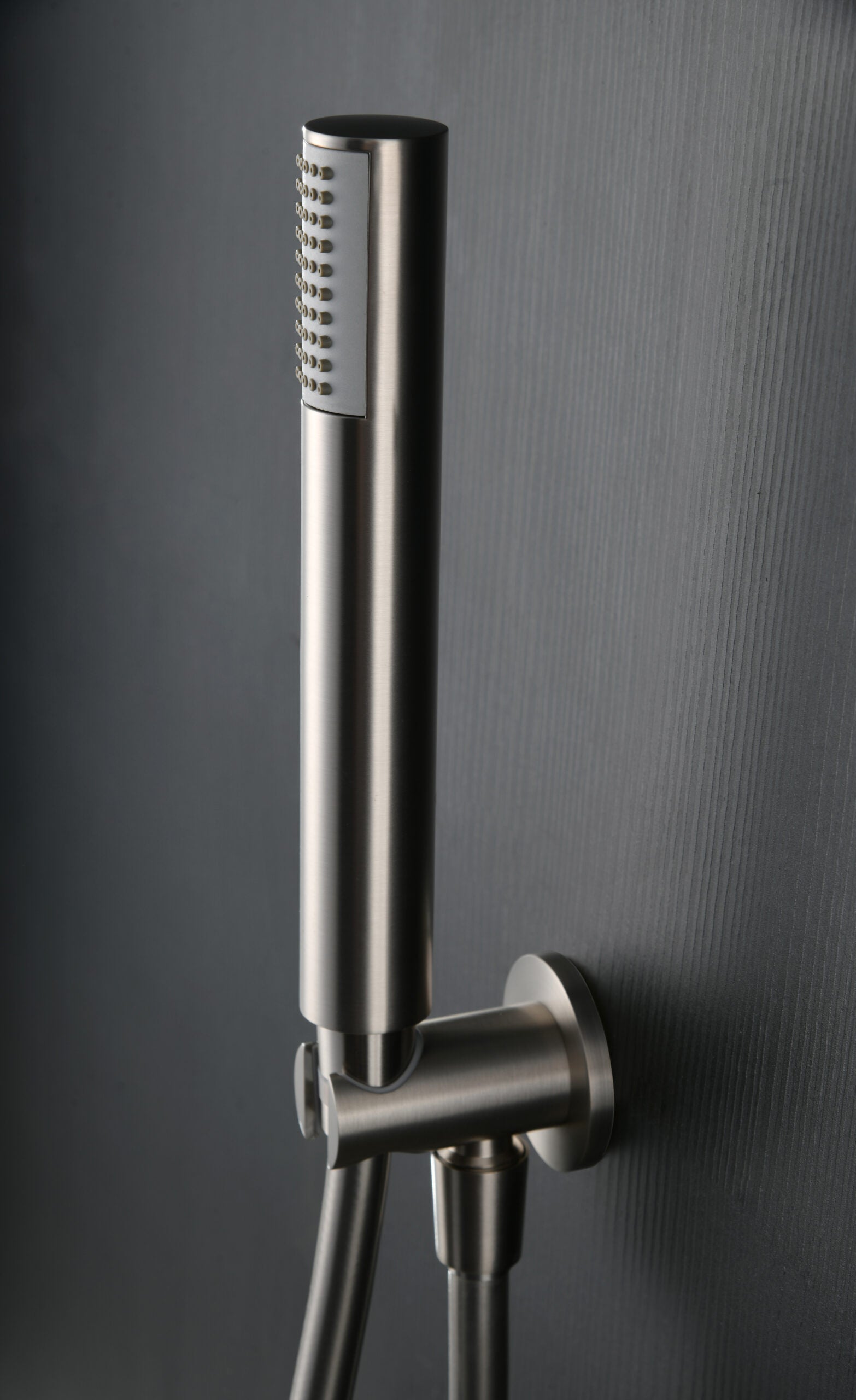 Brushed Nickel Built-in Single-Lever Shower Set, handle detail