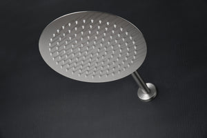 Brushed Nickel Built-in Single-Lever Shower Set, rain head detail