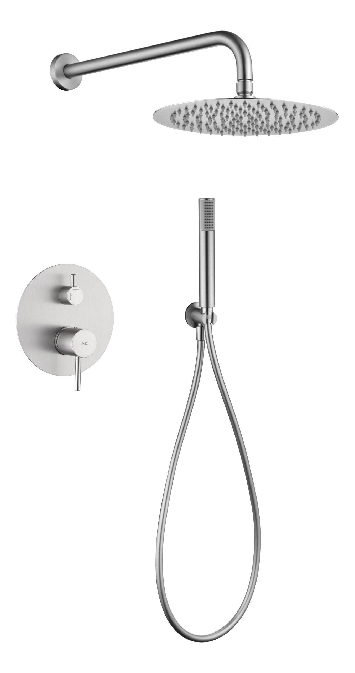 Brushed Nickel Built-in Single-Lever Shower Set, view 2