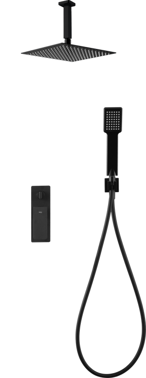 Matte Black Built-in Single-Lever Shower Set, view 2